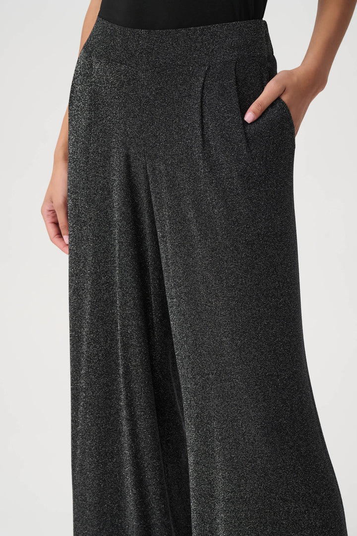 Lurex Sweater Wide-Leg Pants 264942
