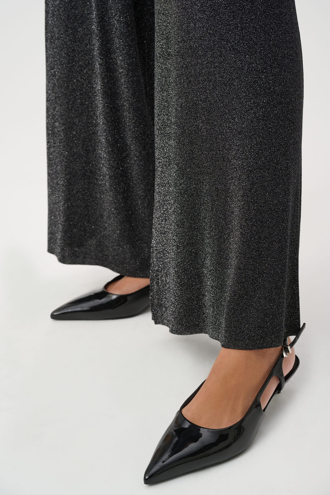 Lurex Sweater Wide-Leg Pants 264942