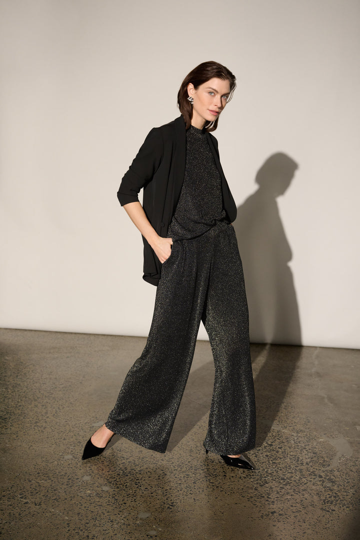 Lurex Sweater Wide-Leg Pants 264942