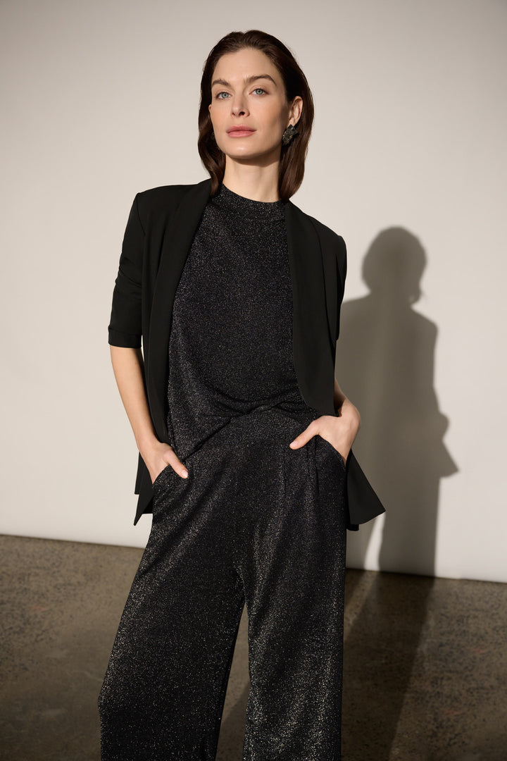 Mock Neck Lurex Sweater Top 264943