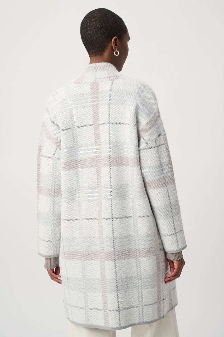 Sequin Plaid Sweater Cover-Up 264956