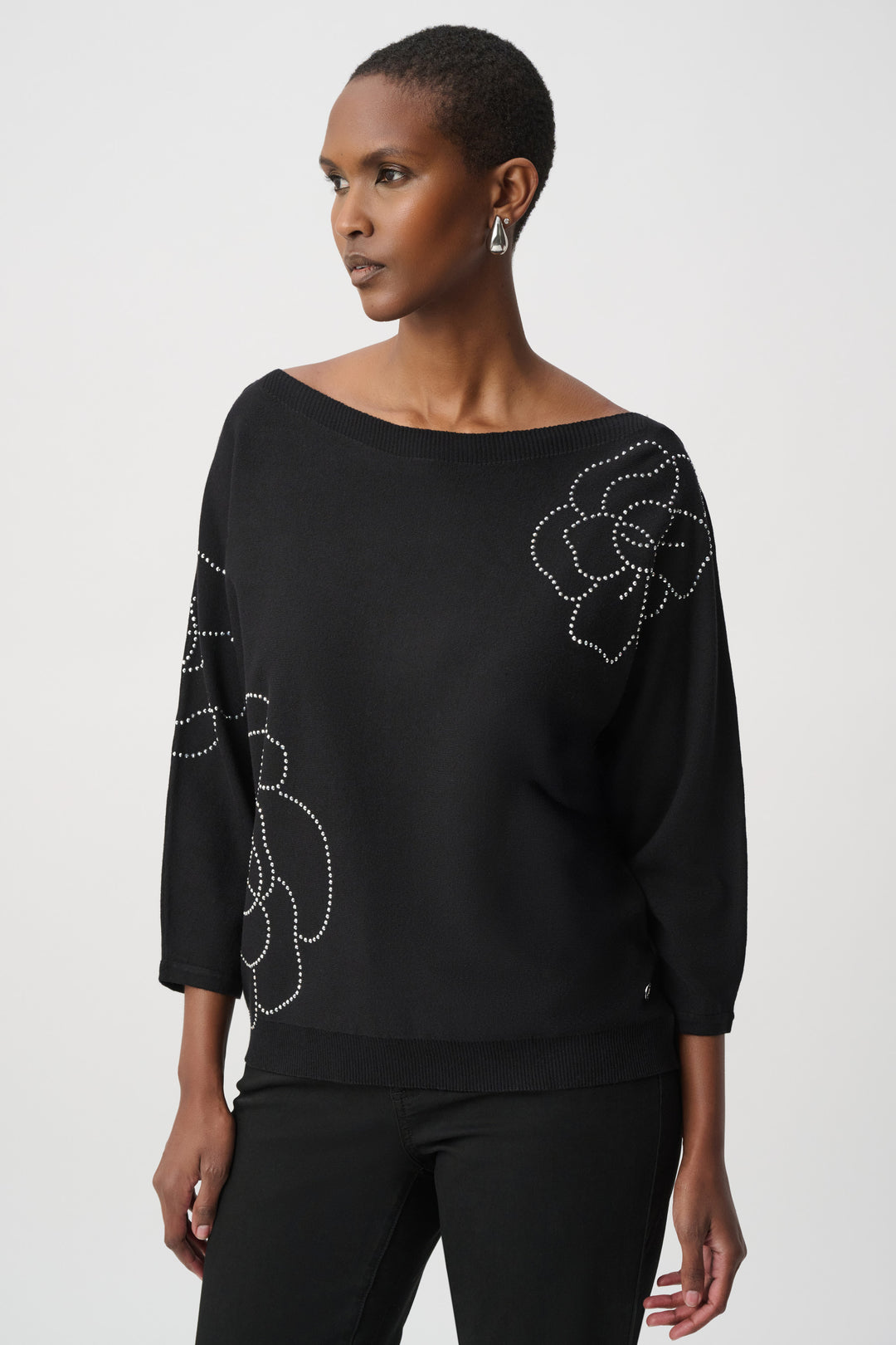 Pullover With Flower Applique 264957