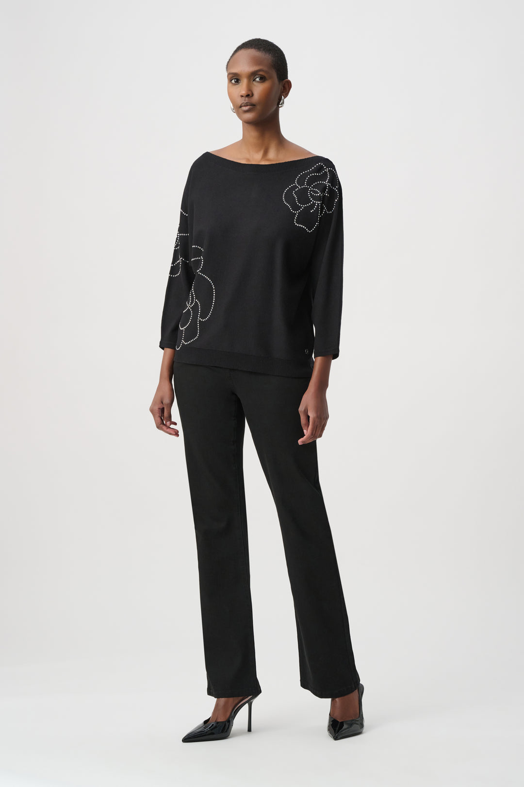Pullover With Flower Applique 264957
