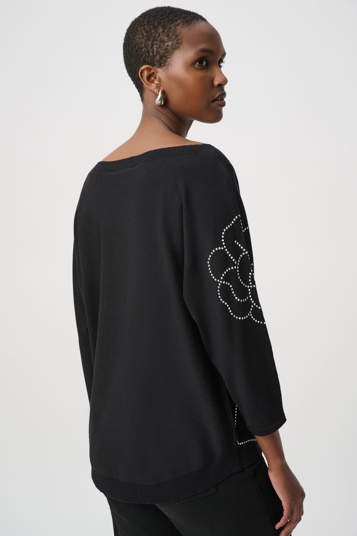 Pullover With Flower Applique 264957