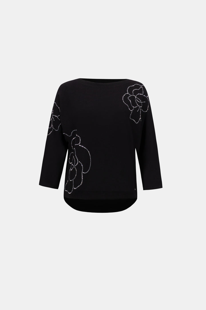 Pullover With Flower Applique 264957