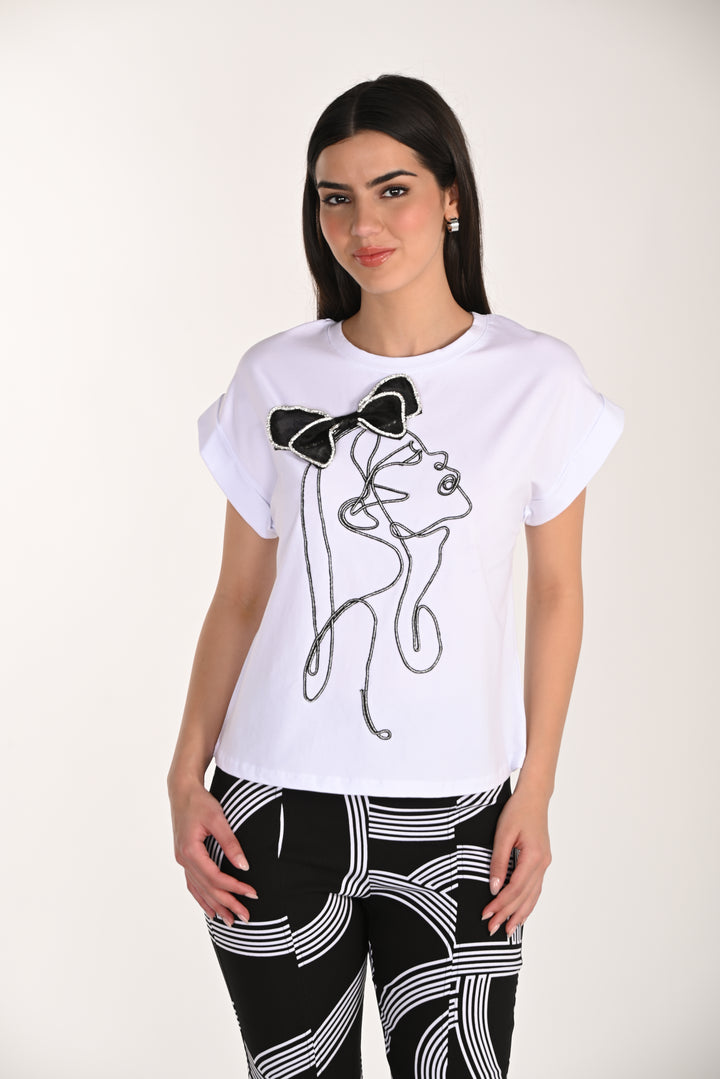 Portrait Line Art Pullover Style 266543