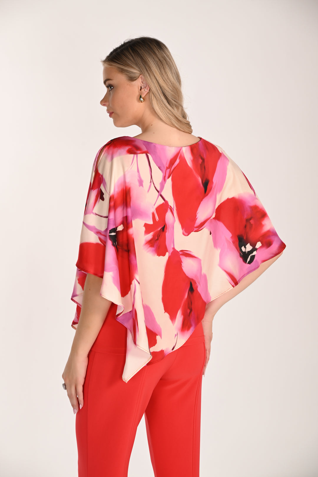 Floral Chiffon Overlay Top 268292