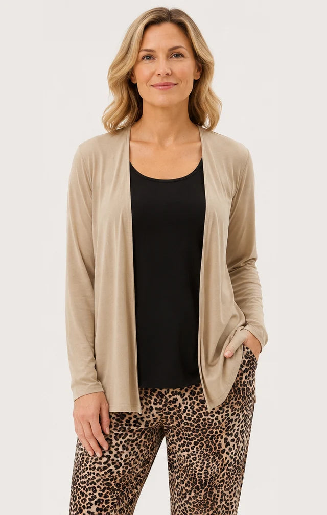 UP! Bamboo Open-Front Cardigan 30189