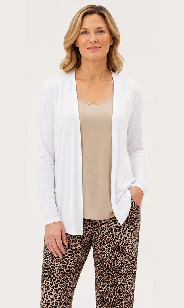 UP! Bamboo Open-Front Cardigan 30189