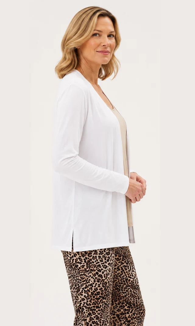 UP! Bamboo Open-Front Cardigan 30189