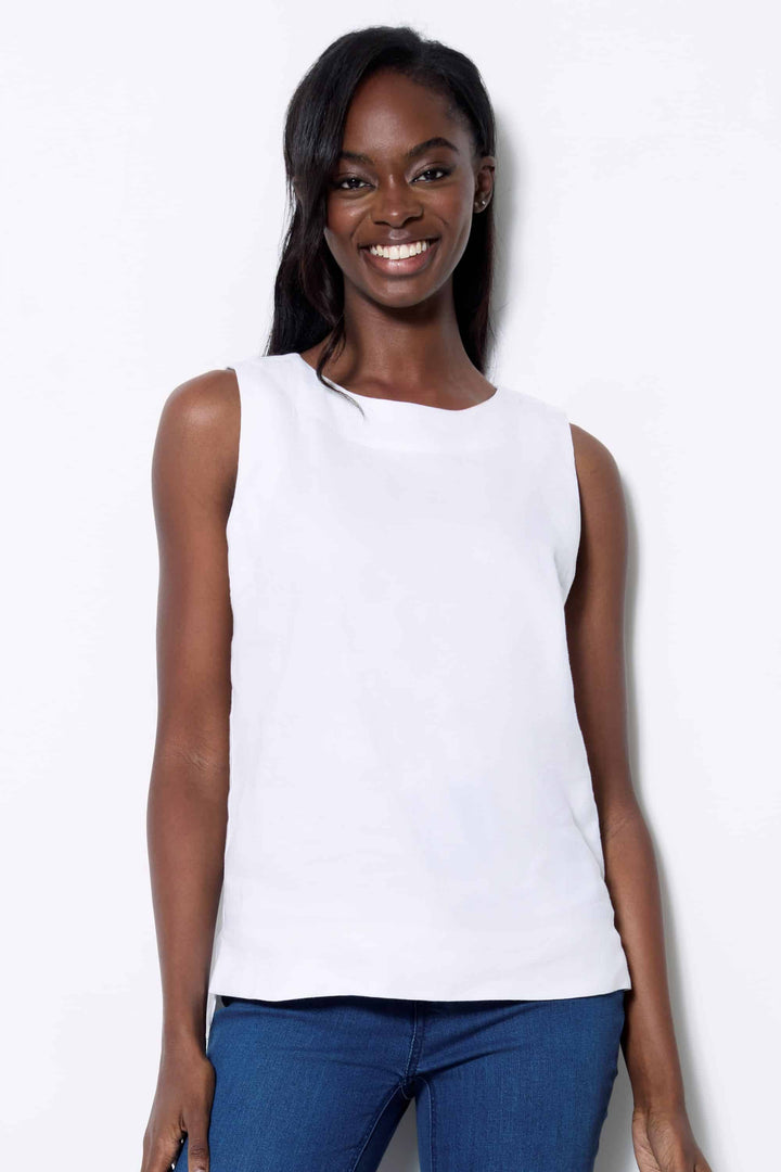 UP! Linen Sleeveless Top 30394