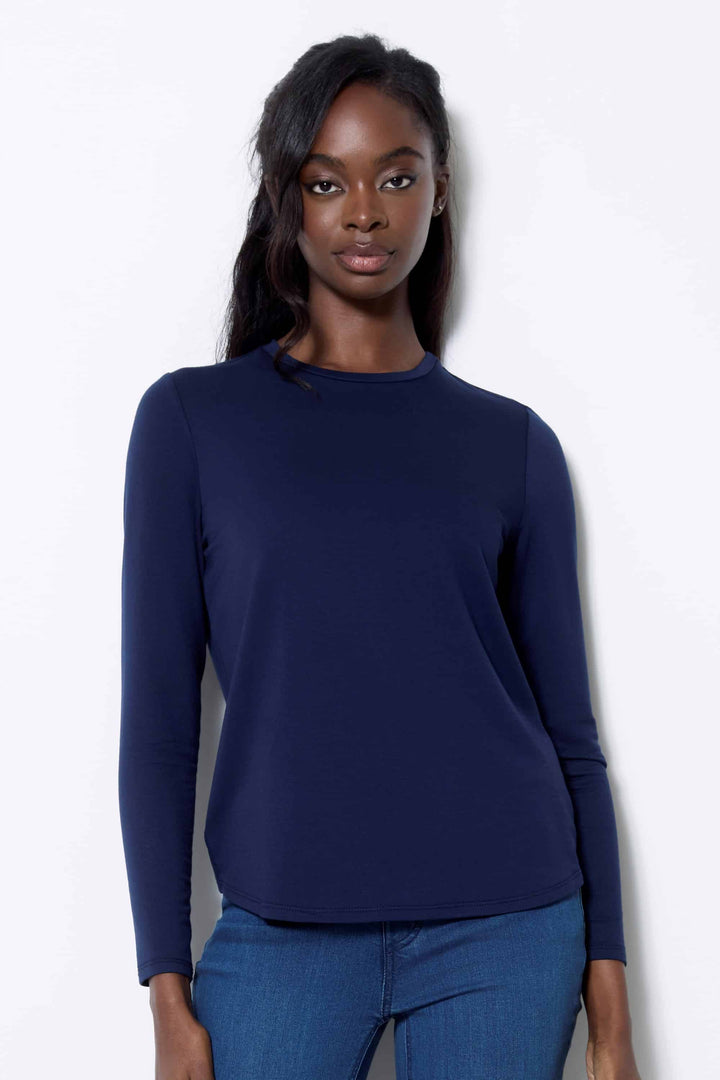 UP! Solid Provence Long-sleeve Top 30415