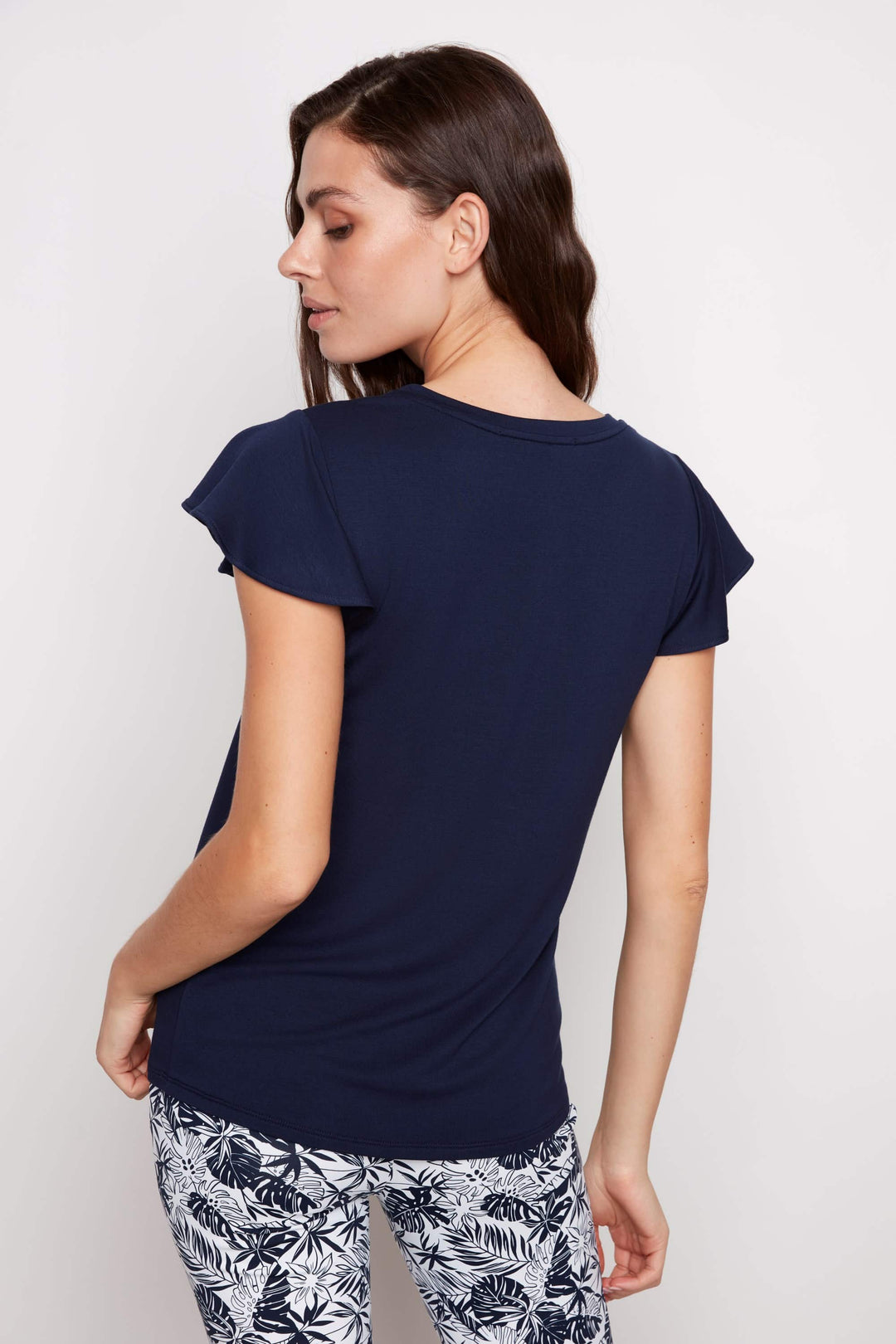 Provence V-neck Ruffle Sleeve Top