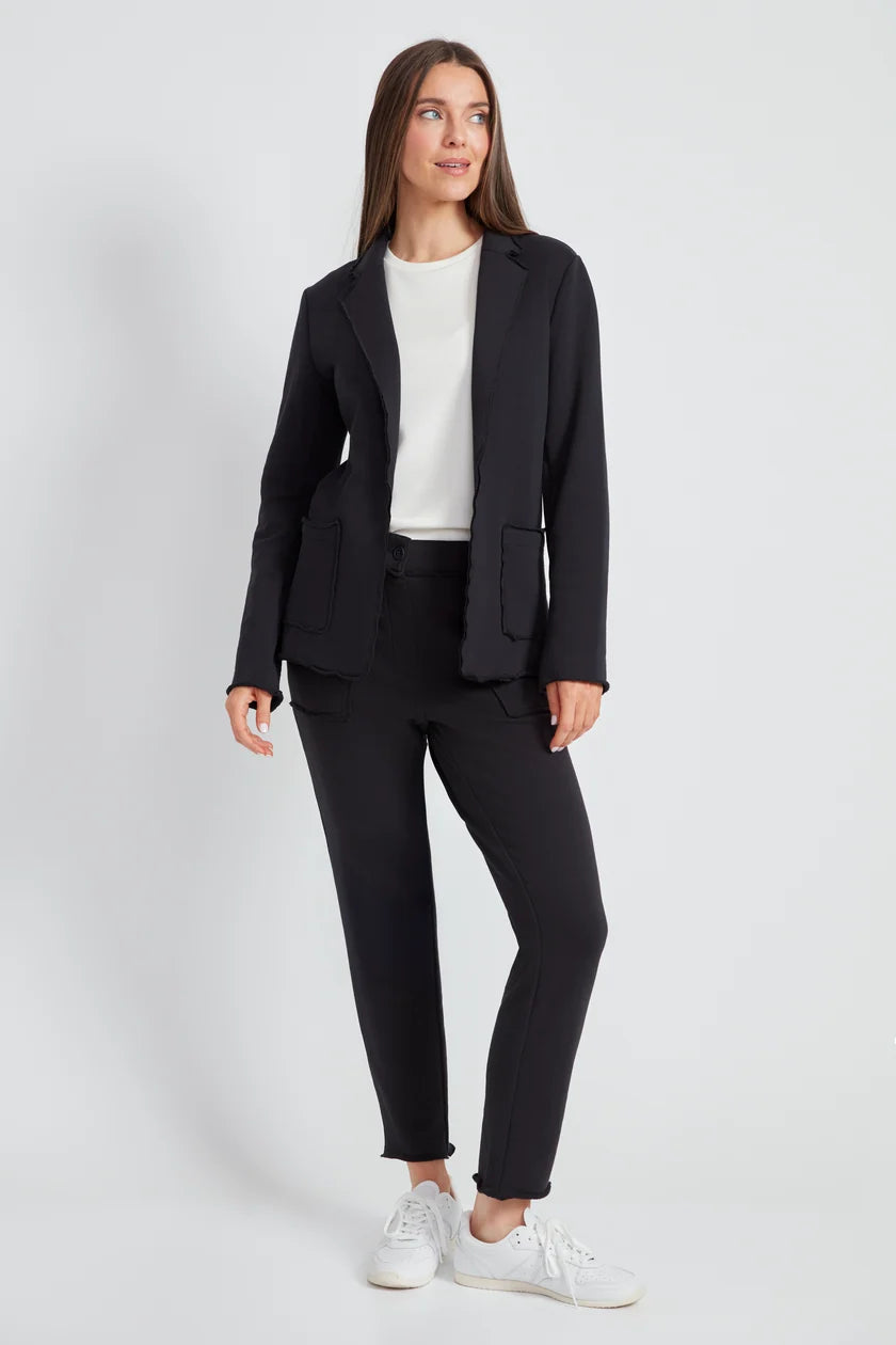 UP! French Terry Raw Edge Blazer 30657