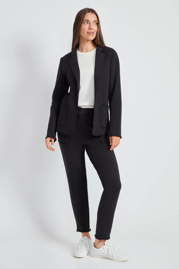 UP! French Terry Raw Edge Blazer 30657