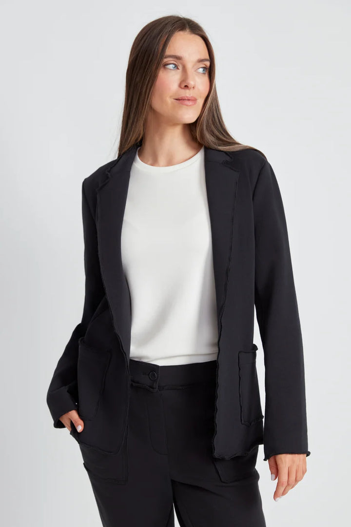 UP! French Terry Raw Edge Blazer 30657