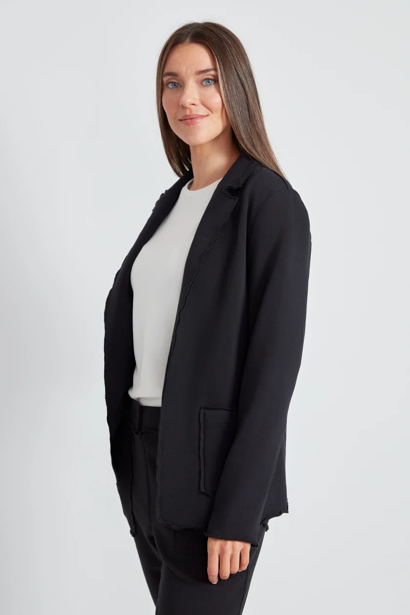 UP! French Terry Raw Edge Blazer 30657