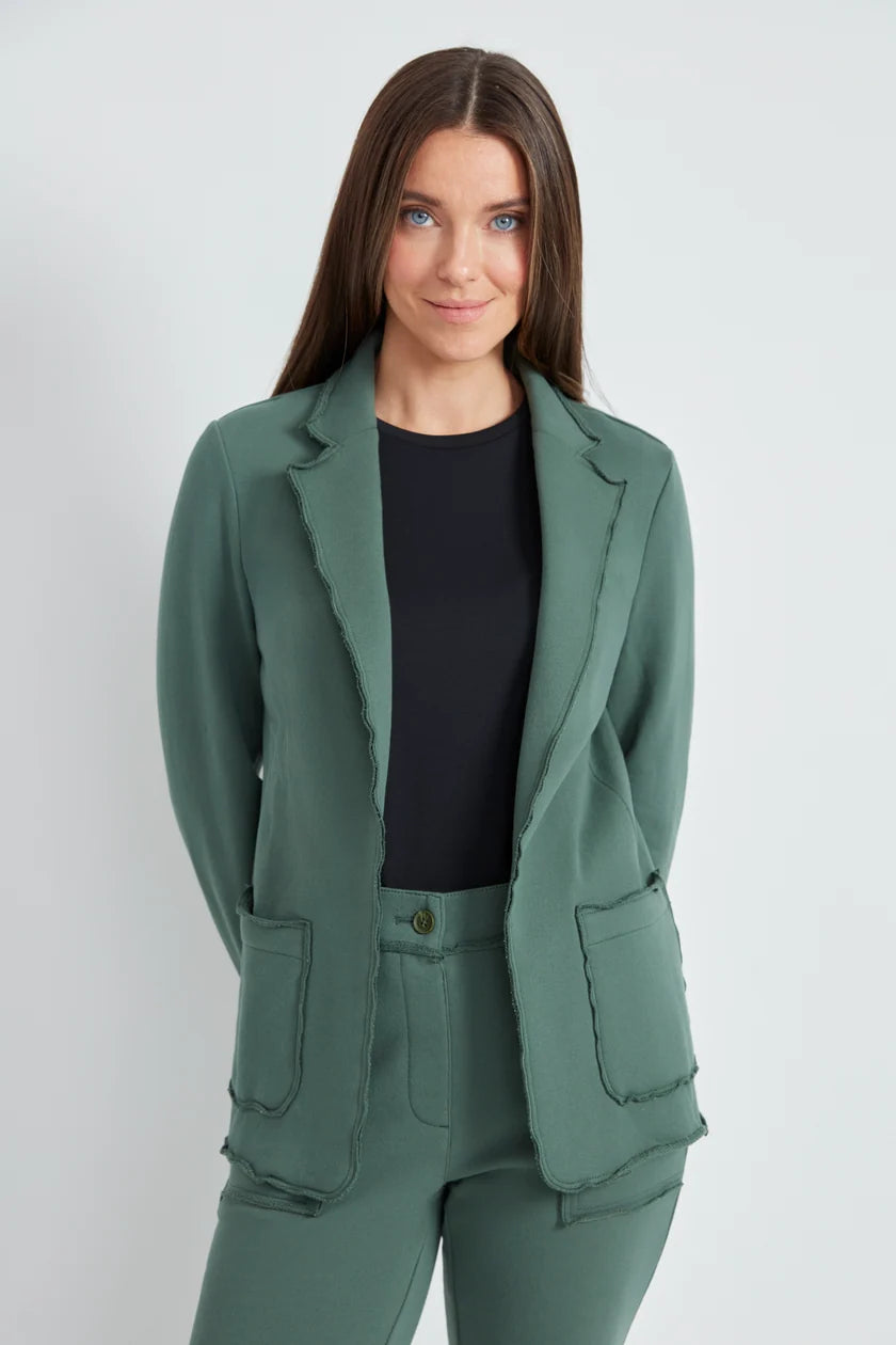 UP! French Terry Raw Edge Blazer 30657