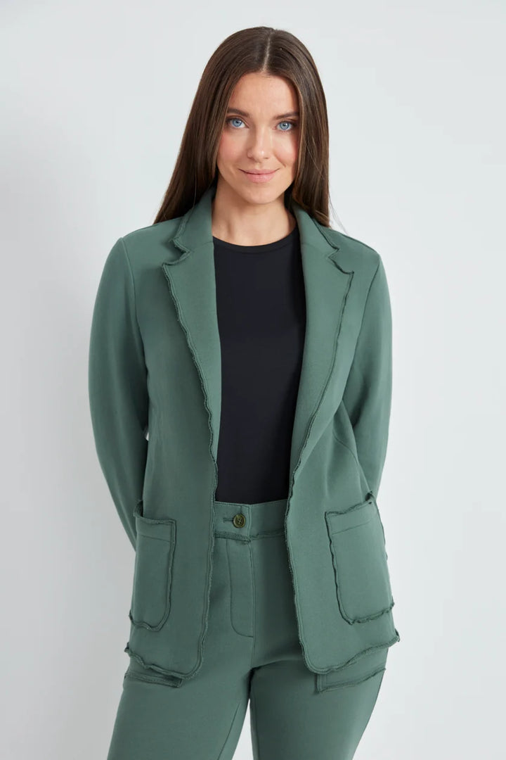 UP! French Terry Raw Edge Blazer 30657
