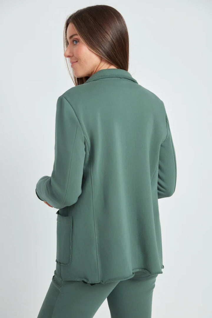 UP! French Terry Raw Edge Blazer 30657
