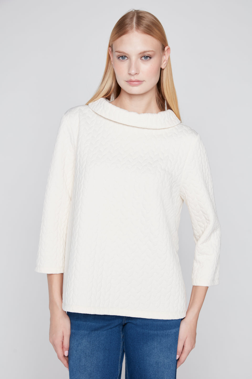 Compli K Pop Over 3/4 Sleevee Top 36507
