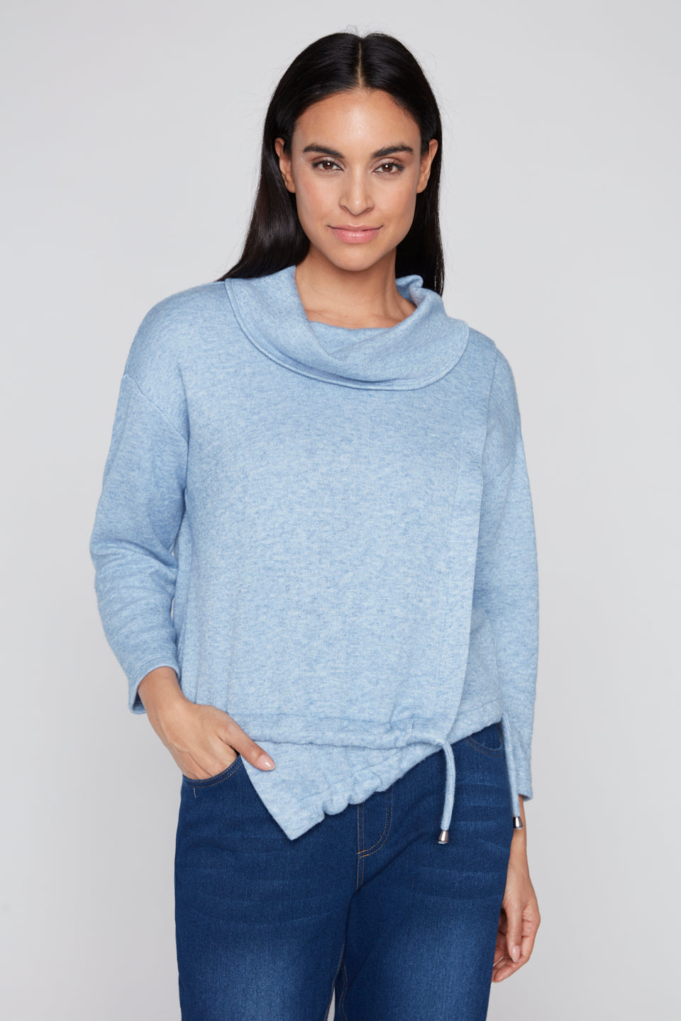 Compli K Novelty Sweater With Cowl Neck 36510