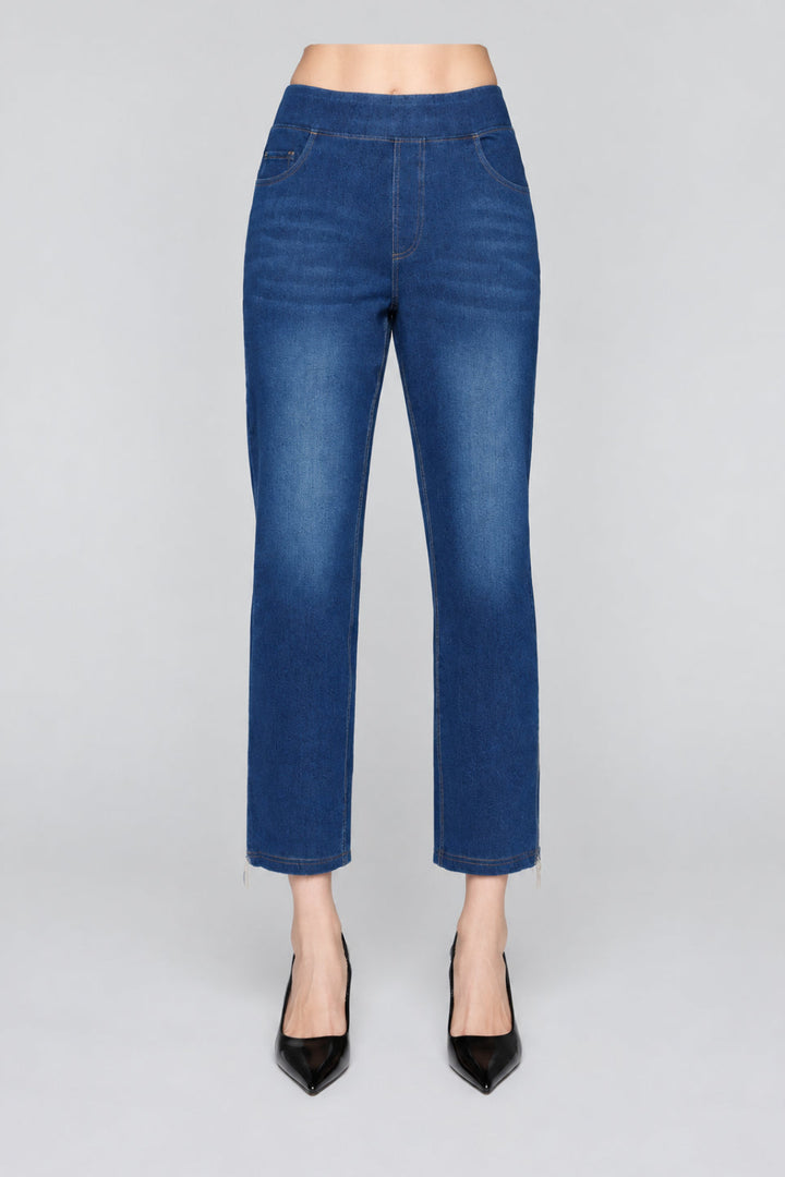 Compli K Dream Denim Pull On Slim Pant With Side Zipper Detail 26" Inseam 36516