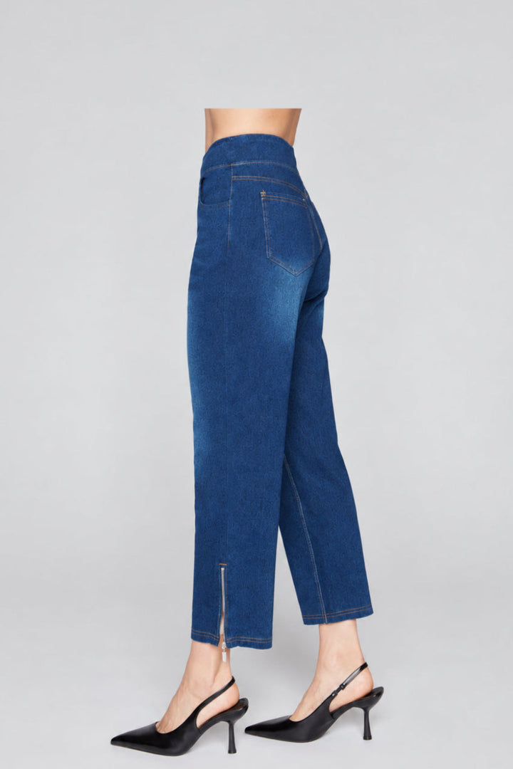 Compli K Dream Denim Pull On Slim Pant With Side Zipper Detail 26" Inseam 36516