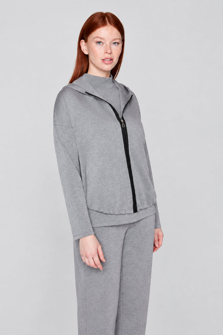 Compli K Novelty Zip Front Hoodie With Back Zip Detail 36582