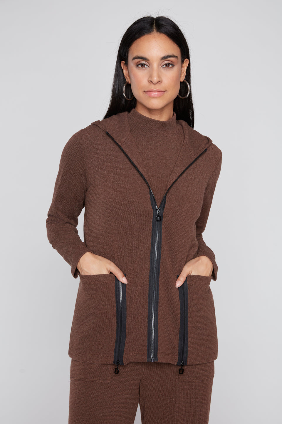 Compli K Novelty Zip Front Hoodie 36595