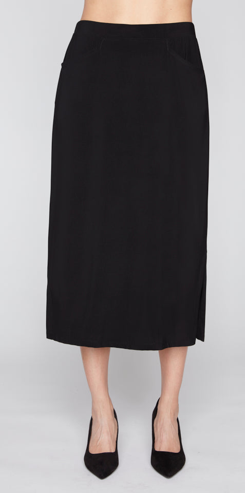 Compli K Pull On Straight Skirt With Side Slits 36606