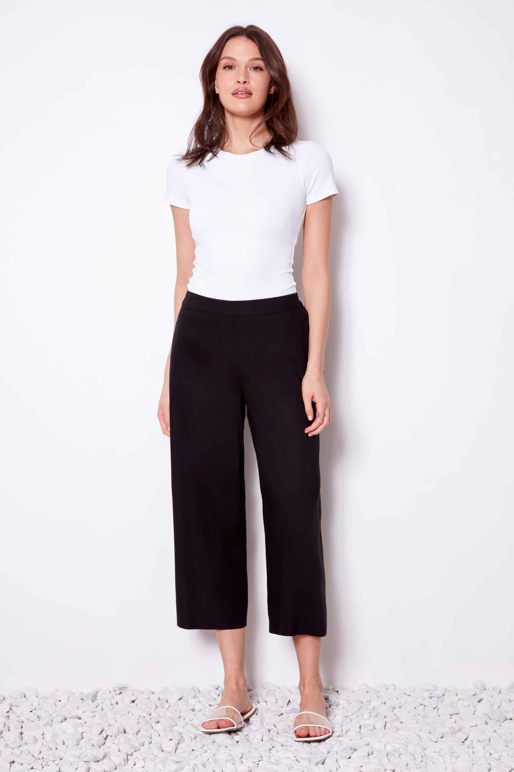 UP! Linen Wide-leg Cropped Pant 68420 – TYH Boutique