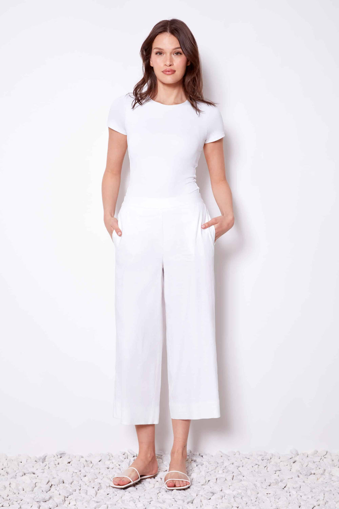 UP! Linen Wide-leg Cropped Pant 68420