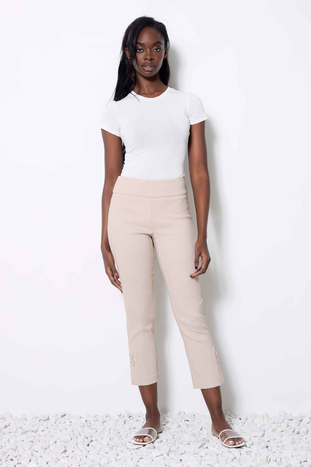 UP! Panama Textured Techno Cropped Pant 68447