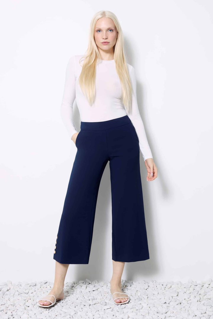 UP! Solid Amalfi Wide-leg Cropped Pant 68467