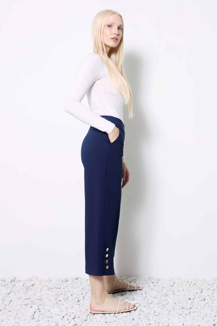 UP! Solid Amalfi Wide-leg Cropped Pant 68467