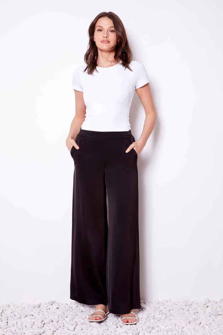 UP! Solid Belize Satin Wide-leg Pant 68487