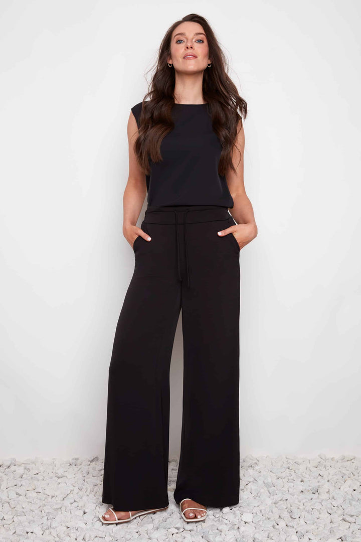Vegan Silk Wide-leg Full-length Pant
