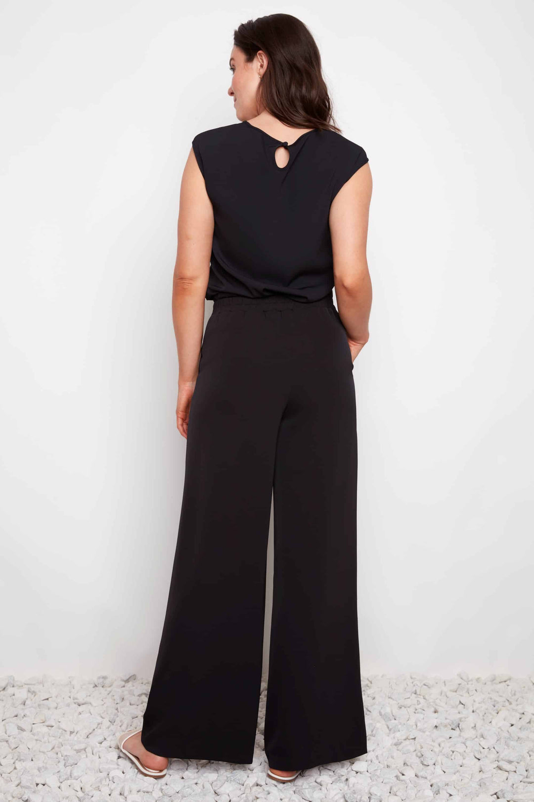 Vegan Silk Wide-leg Full-length Pant