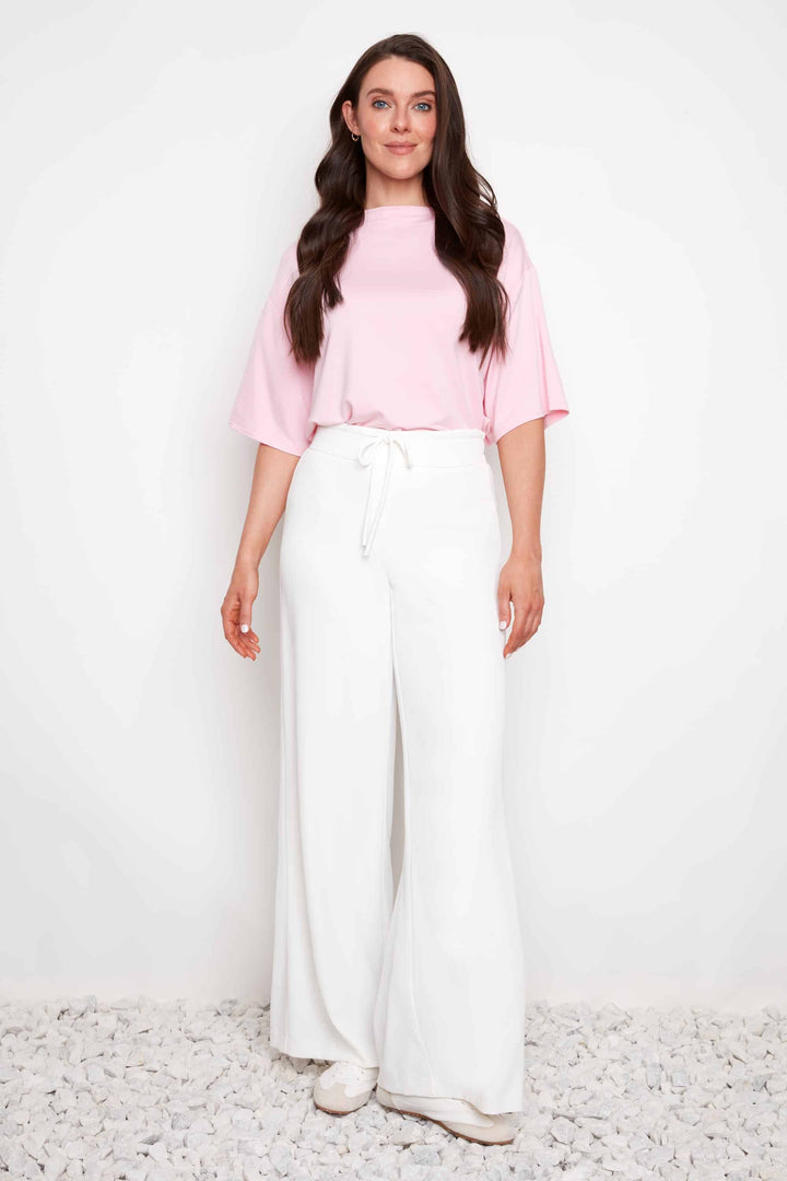 Vegan Silk Wide-leg Full-length Pant