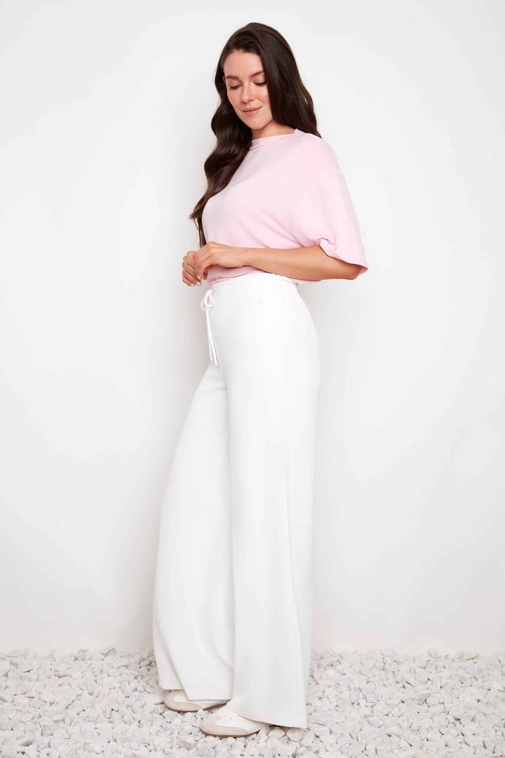 Vegan Silk Wide-leg Full-length Pant