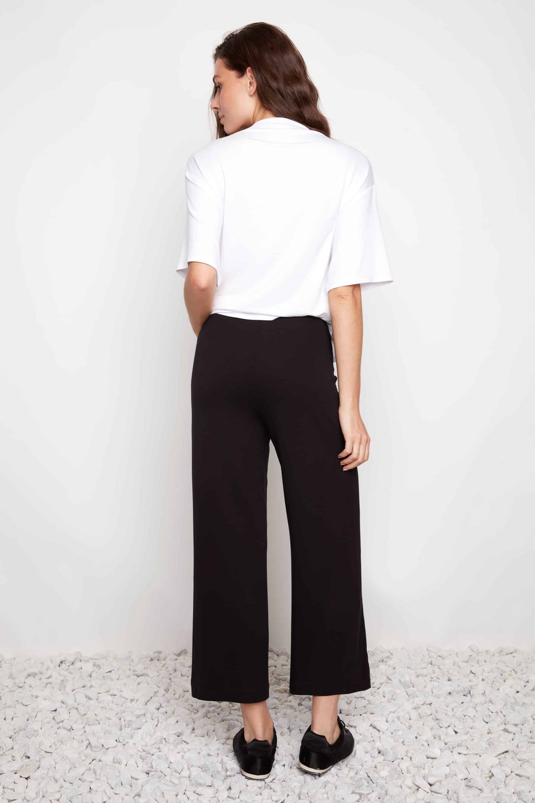 Provence Wide Leg Pintuck Cropped Pant