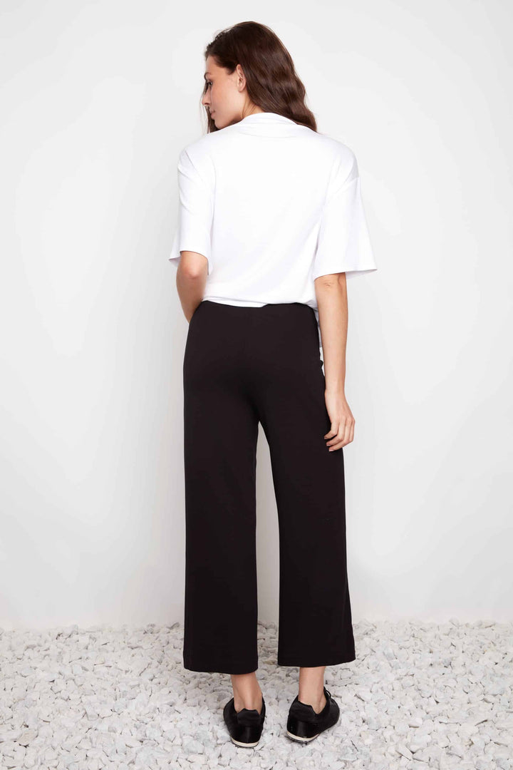 Provence Wide Leg Pintuck Cropped Pant