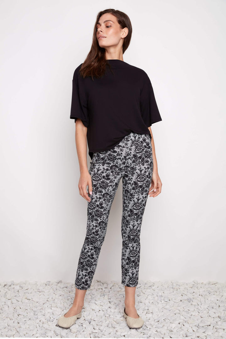 Lacey Techno Petal-slit Ankle Pant Style 68874