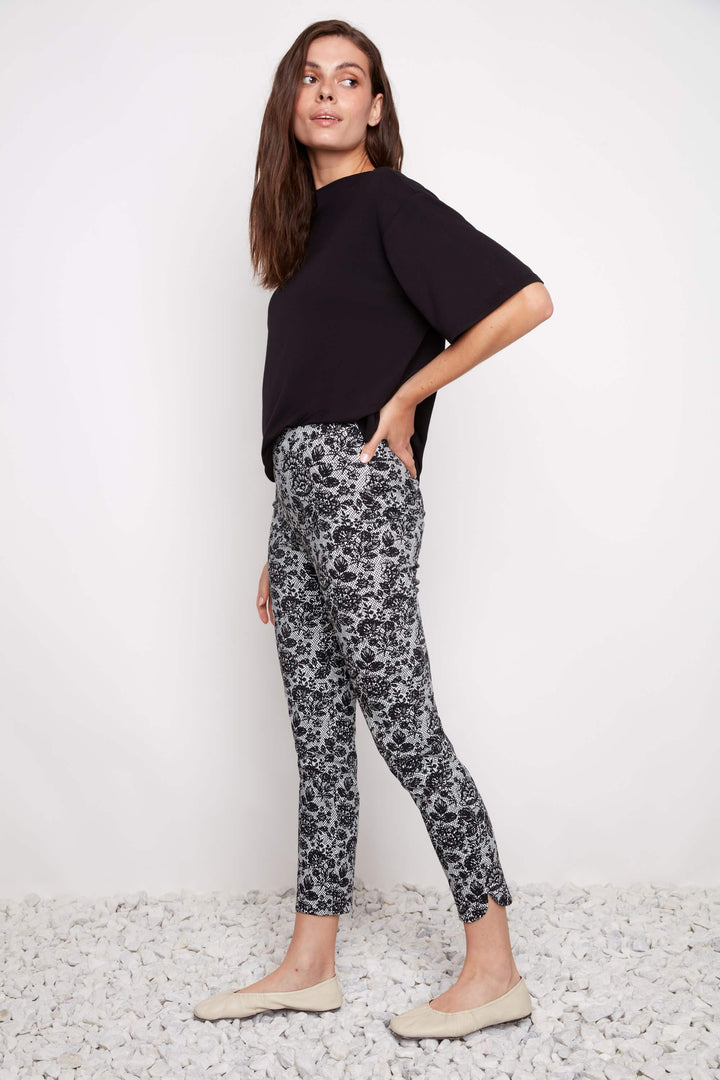 Lacey Techno Petal-slit Ankle Pant Style 68874