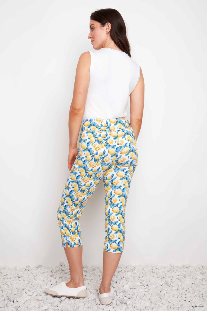 Lemon Blossom Techno Vented Capri Pant Style 68885