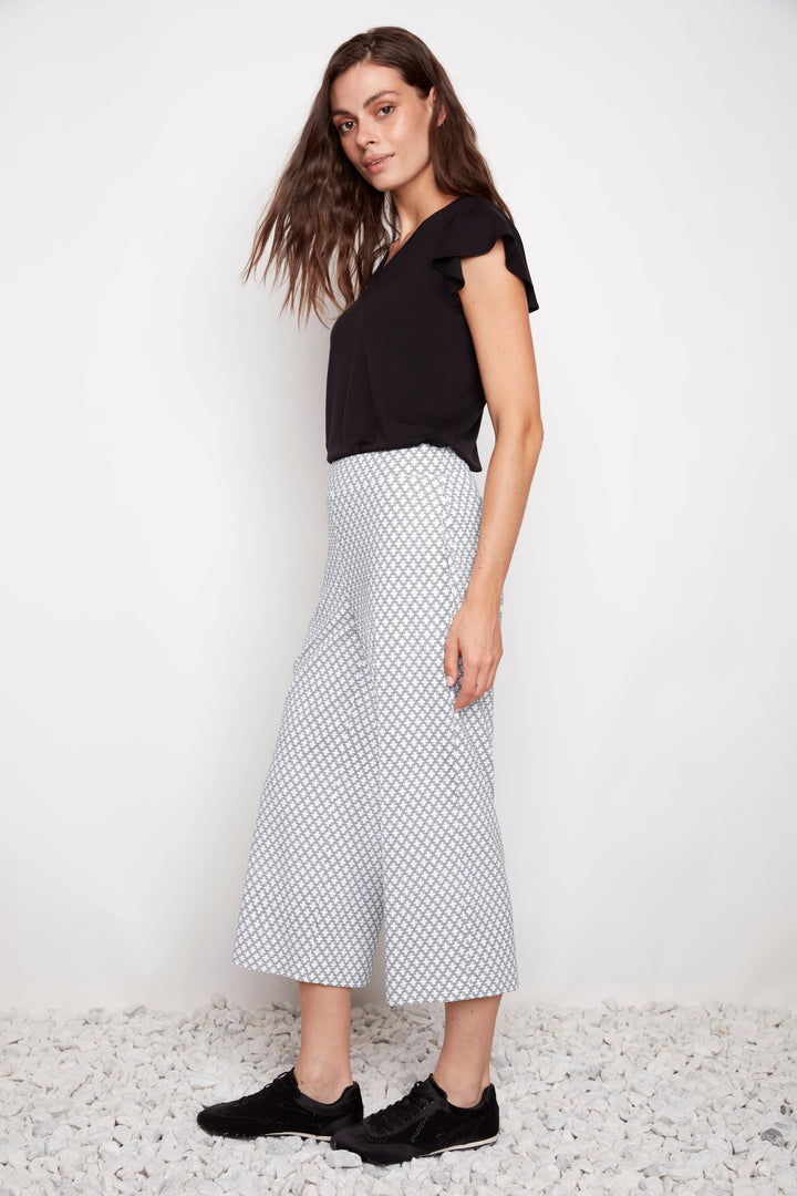 Casa Soft Stream Wide Leg Cropped Pant Style 68897