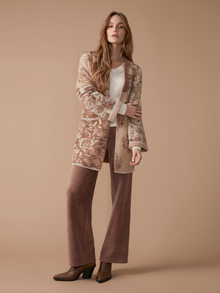 Wide sleeve Cardi With Patch Pocket