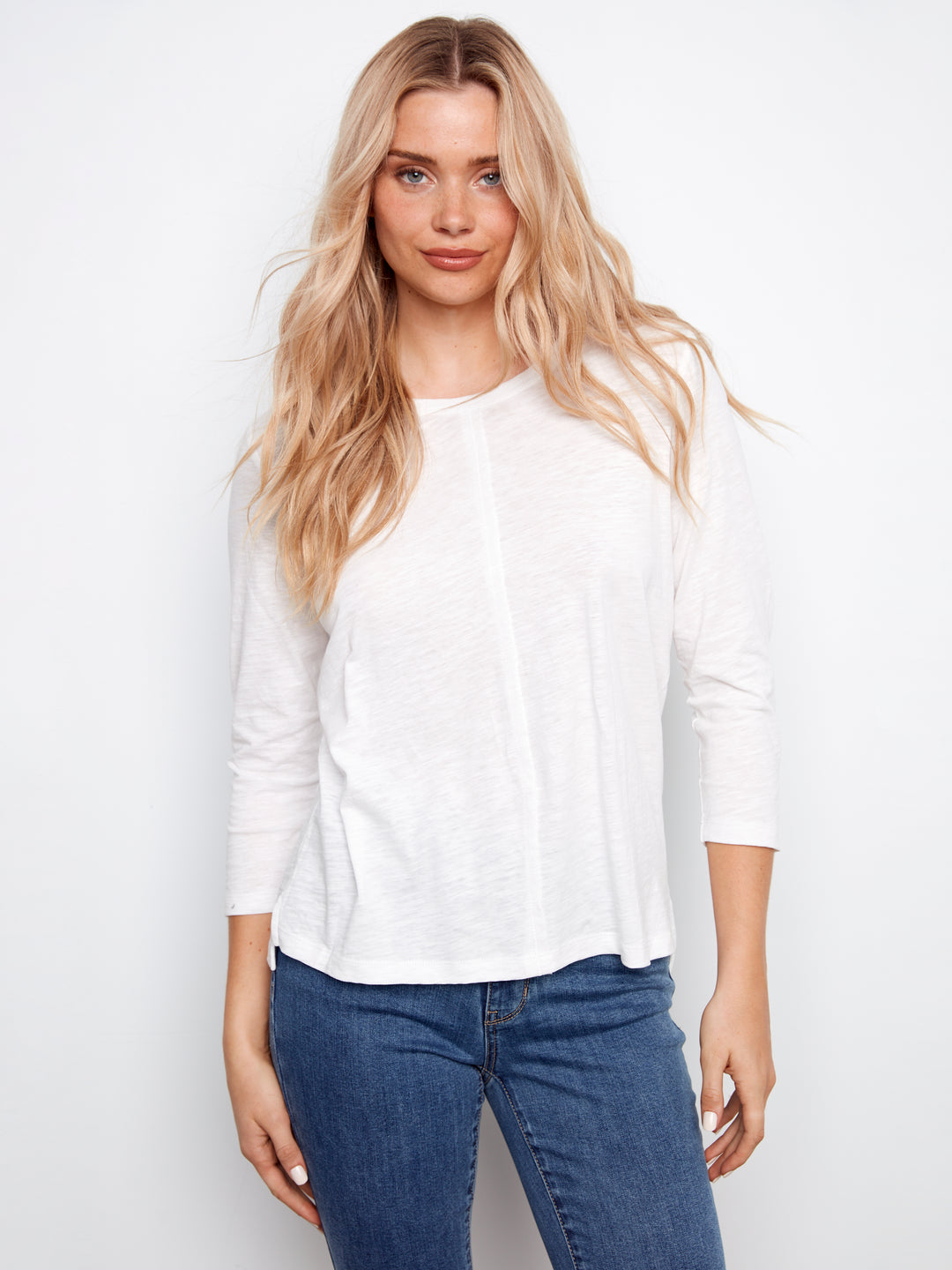 Organic Cotton 3/4 Sleeve Top