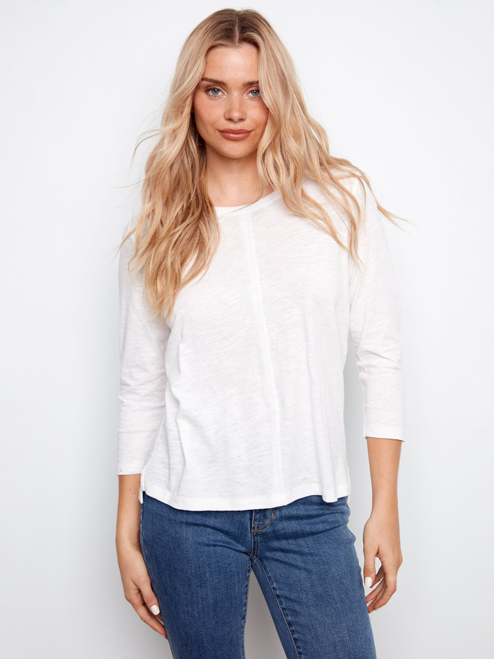 Organic Cotton 3/4 Sleeve Top